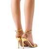image:imageDREAM PAIRS Womens High Stilettos Open Square Toe Ankle Strap Heels Sexy Comfort Strappy Dress Shoes Wedding Bridal Pumps SandalsGoldpat