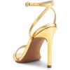 image:imageDREAM PAIRS Womens High Stilettos Open Square Toe Ankle Strap Heels Sexy Comfort Strappy Dress Shoes Wedding Bridal Pumps SandalsGoldpat