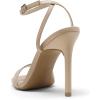 image:imageDREAM PAIRS Womens High Stilettos Open Square Toe Ankle Strap Heels Sexy Comfort Strappy Dress Shoes Wedding Bridal Pumps SandalsNude