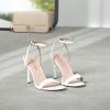 image:imageDREAM PAIRS Womens High Stilettos Open Square Toe Ankle Strap Heels Sexy Comfort Strappy Dress Shoes Wedding Bridal Pumps SandalsWhite