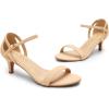 image:imageDREAM PAIRS Womens Lexii Fashion Stilettos Open Toe Pump Heel SandalsNudeNubuck