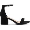 image:imageDREAM PAIRS Womens LowChunk Low Heel Pump SandalBlackNubuck