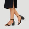 image:imageDREAM PAIRS Womens LowChunk Low Heel Pump SandalBlackPu