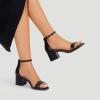 image:imageDREAM PAIRS Womens LowChunk Low Heel Pump SandalBlackPu