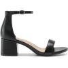image:imageDREAM PAIRS Womens LowChunk Low Heel Pump SandalBlackPu