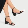 image:imageDREAM PAIRS Womens LowChunk Low Heel Pump SandalBlacksuede