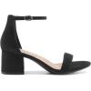 image:imageDREAM PAIRS Womens LowChunk Low Heel Pump SandalBlacksuede