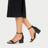 image:imageDREAM PAIRS Womens LowChunk Low Heel Pump SandalBlacksuede