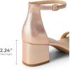 image:imageDREAM PAIRS Womens LowChunk Low Heel Pump SandalChampagne