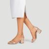 image:imageDREAM PAIRS Womens LowChunk Low Heel Pump SandalChampagne
