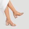 image:imageDREAM PAIRS Womens LowChunk Low Heel Pump SandalChampagne