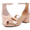 image:imageDREAM PAIRS Womens LowChunk Low Heel Pump SandalChampagnePearl