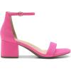 image:imageDREAM PAIRS Womens LowChunk Low Heel Pump SandalFuchsiaSuede