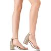 image:imageDREAM PAIRS Womens LowChunk Low Heel Pump SandalGoldRhinestone