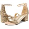 image:imageDREAM PAIRS Womens LowChunk Low Heel Pump SandalGoldRhinestone