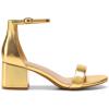 image:imageDREAM PAIRS Womens LowChunk Low Heel Pump SandalGoldmetallic