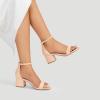 image:imageDREAM PAIRS Womens LowChunk Low Heel Pump SandalLight Nudepu