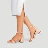 image:imageDREAM PAIRS Womens LowChunk Low Heel Pump SandalLight Nudepu