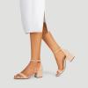 image:imageDREAM PAIRS Womens LowChunk Low Heel Pump SandalNudeNubuck