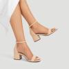 image:imageDREAM PAIRS Womens LowChunk Low Heel Pump SandalNudeNubuck