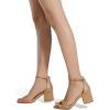 image:imageDREAM PAIRS Womens LowChunk Low Heel Pump SandalNudePu