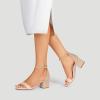 image:imageDREAM PAIRS Womens LowChunk Low Heel Pump SandalNudesuede