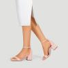 image:imageDREAM PAIRS Womens LowChunk Low Heel Pump SandalPinkSuede
