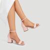 image:imageDREAM PAIRS Womens LowChunk Low Heel Pump SandalPinkSuede
