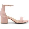 image:imageDREAM PAIRS Womens LowChunk Low Heel Pump SandalPinkSuede