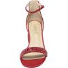 image:imageDREAM PAIRS Womens LowChunk Low Heel Pump SandalRedRhinestone