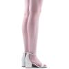 image:imageDREAM PAIRS Womens LowChunk Low Heel Pump SandalSilverGlitter