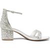 image:imageDREAM PAIRS Womens LowChunk Low Heel Pump SandalSilverRhinestone