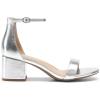image:imageDREAM PAIRS Womens LowChunk Low Heel Pump SandalSilvermetallic