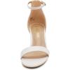 image:imageDREAM PAIRS Womens LowChunk Low Heel Pump SandalWhite