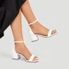 image:imageDREAM PAIRS Womens LowChunk Low Heel Pump SandalWhitepearl