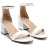 image:imageDREAM PAIRS Womens LowChunk Low Heel Pump SandalWhitepearl