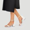image:imageDREAM PAIRS Womens LowChunk Low Heel Pump SandalWhitepearl