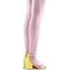 image:imageDREAM PAIRS Womens LowChunk Low Heel Pump SandalYellowSuede