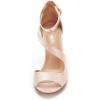 image:imageDREAM PAIRS Womens NILE Fashion Stilettos Open Toe Pump Heel SandalsChampagne Satin
