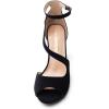 image:imageDREAM PAIRS Womens NILE Fashion Stilettos Open Toe Pump Heel SandalsDark Black