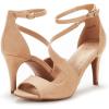 image:imageDREAM PAIRS Womens NILE Fashion Stilettos Open Toe Pump Heel SandalsNude