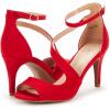 image:imageDREAM PAIRS Womens NILE Fashion Stilettos Open Toe Pump Heel SandalsRed