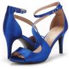 image:imageDREAM PAIRS Womens NILE Fashion Stilettos Open Toe Pump Heel SandalsRoyal Blue Satin