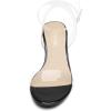 image:imageDREAM PAIRS Womens Open Toe Ankle Strap Low Block Chunky Heels Sandals Party Dress Pumps ShoesBlackClear