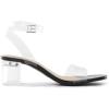 image:imageDREAM PAIRS Womens Open Toe Ankle Strap Low Block Chunky Heels Sandals Party Dress Pumps ShoesBlackClear