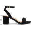 image:imageDREAM PAIRS Womens Open Toe Ankle Strap Low Block Chunky Heels Sandals Party Dress Pumps ShoesBlackNubuck