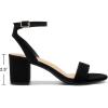 image:imageDREAM PAIRS Womens Open Toe Ankle Strap Low Block Chunky Heels Sandals Party Dress Pumps ShoesBlackSuede
