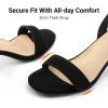 image:imageDREAM PAIRS Womens Open Toe Ankle Strap Low Block Chunky Heels Sandals Party Dress Pumps ShoesBlackSuedeCarnival