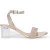 image:imageDREAM PAIRS Womens Open Toe Ankle Strap Low Block Chunky Heels Sandals Party Dress Pumps ShoesGoldClearrhinestone
