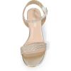 image:imageDREAM PAIRS Womens Open Toe Ankle Strap Low Block Chunky Heels Sandals Party Dress Pumps ShoesGoldClearrhinestone